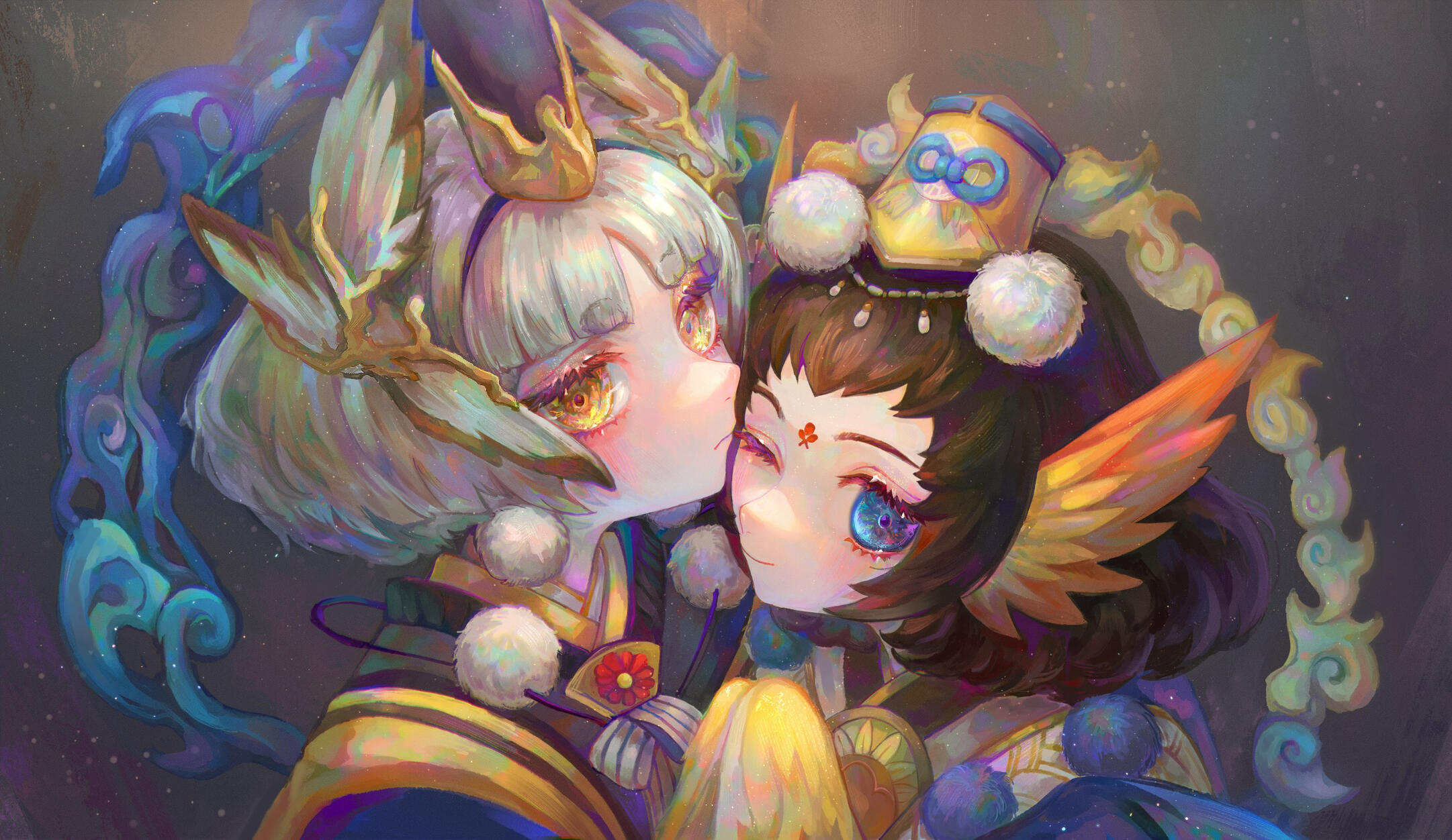 Onmyoji Fanart - Oguna &amp; Doujo