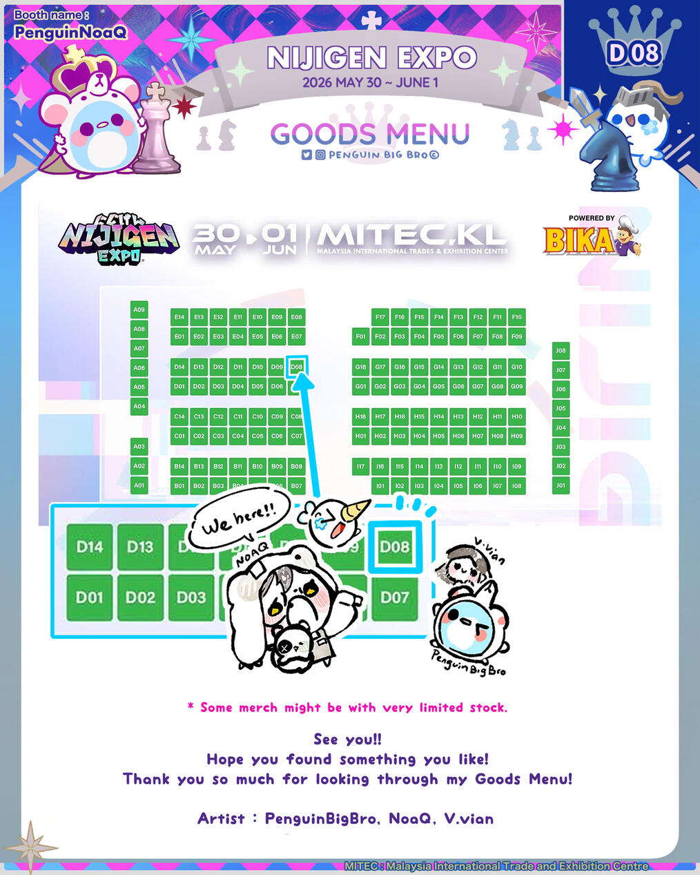 Nijigen Expo Booth Map